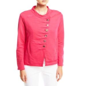 Neon Buddha Asymmetrical Button Up Jacket Medium